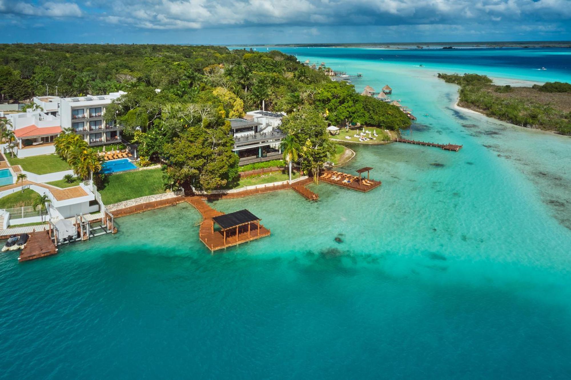 Cristalino Lagoon Front Hotel, Restaurant & Spa Bacalar Exterior foto