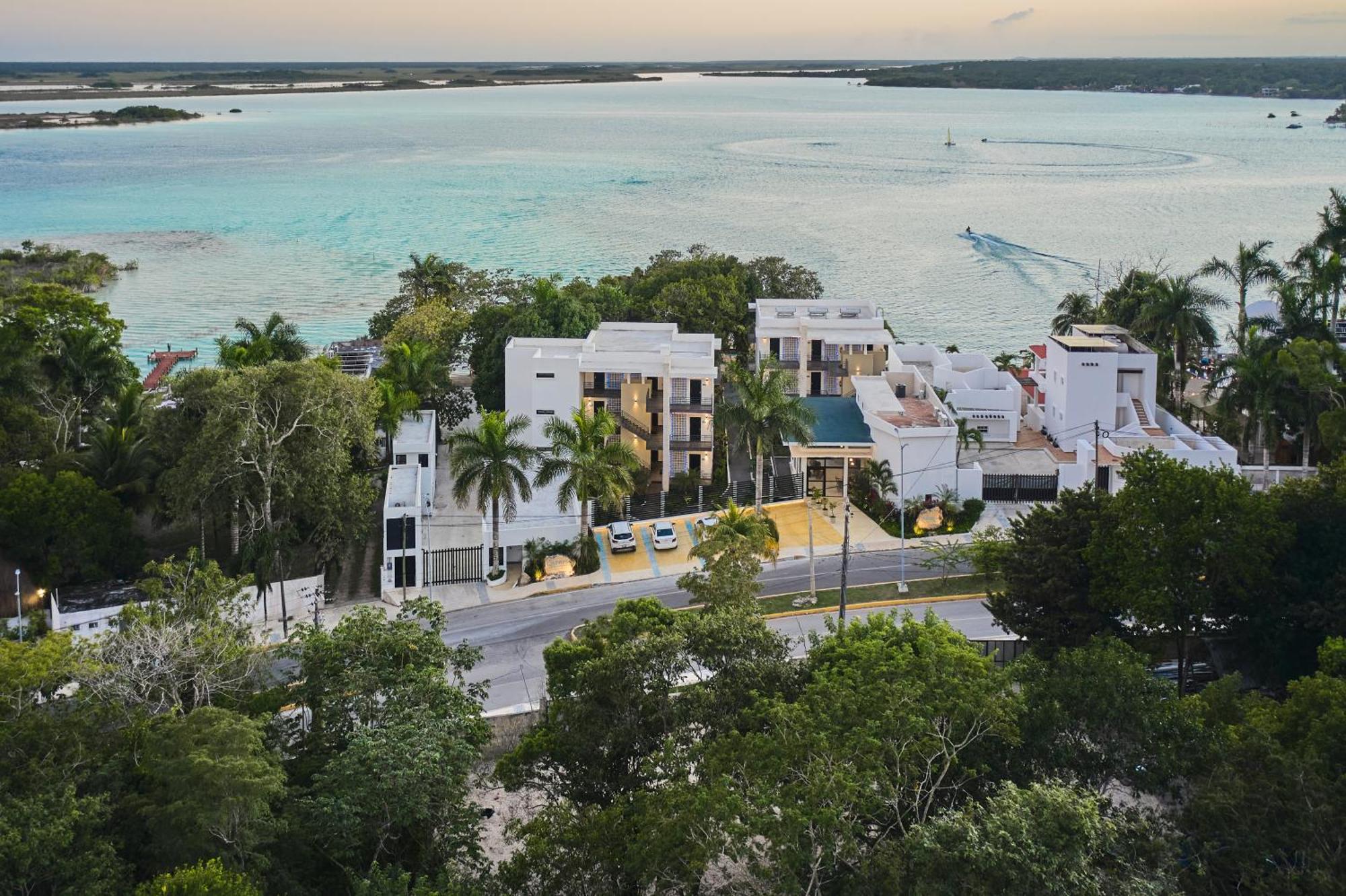 Cristalino Lagoon Front Hotel, Restaurant & Spa Bacalar Exterior foto