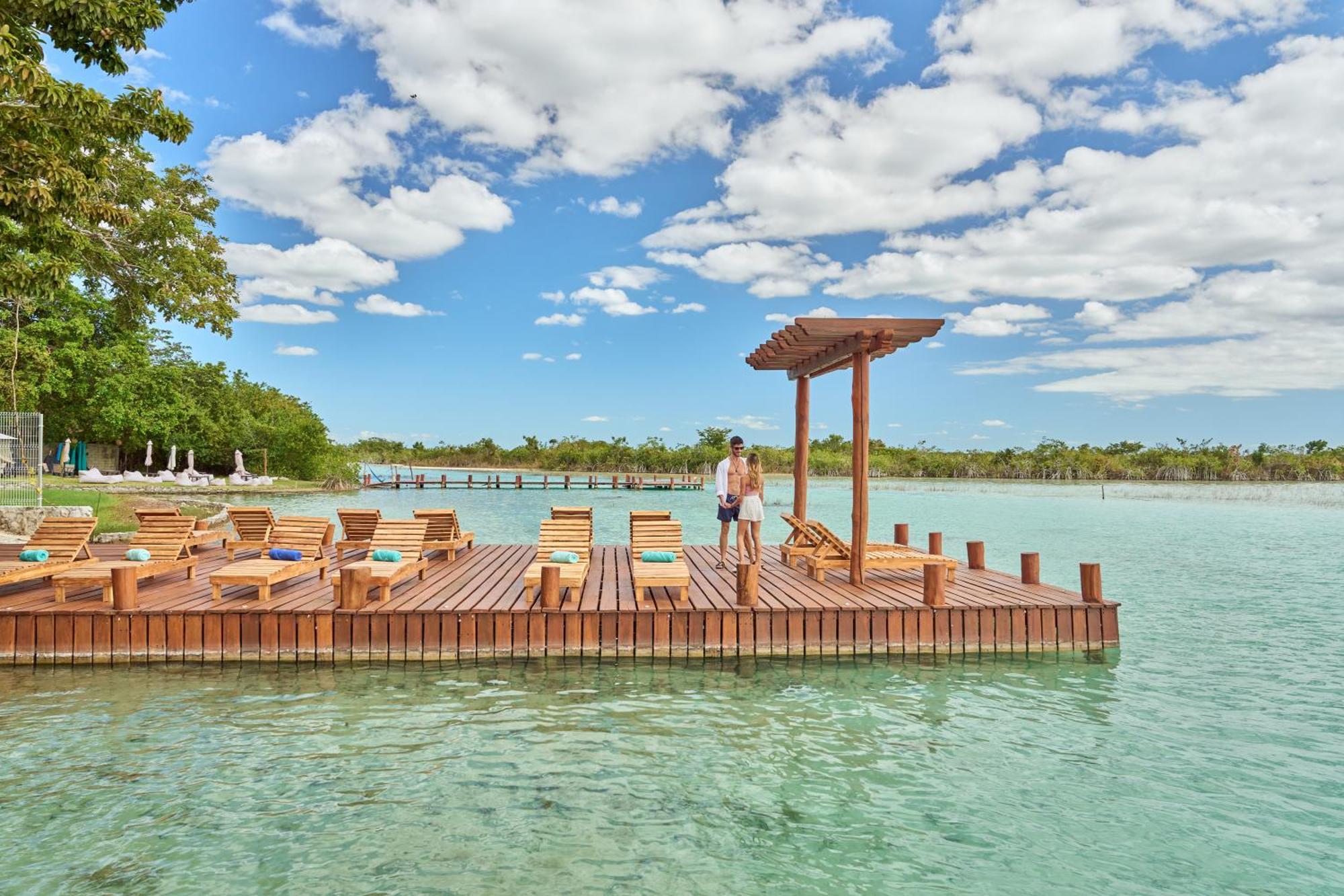 Cristalino Lagoon Front Hotel, Restaurant & Spa Bacalar Exterior foto