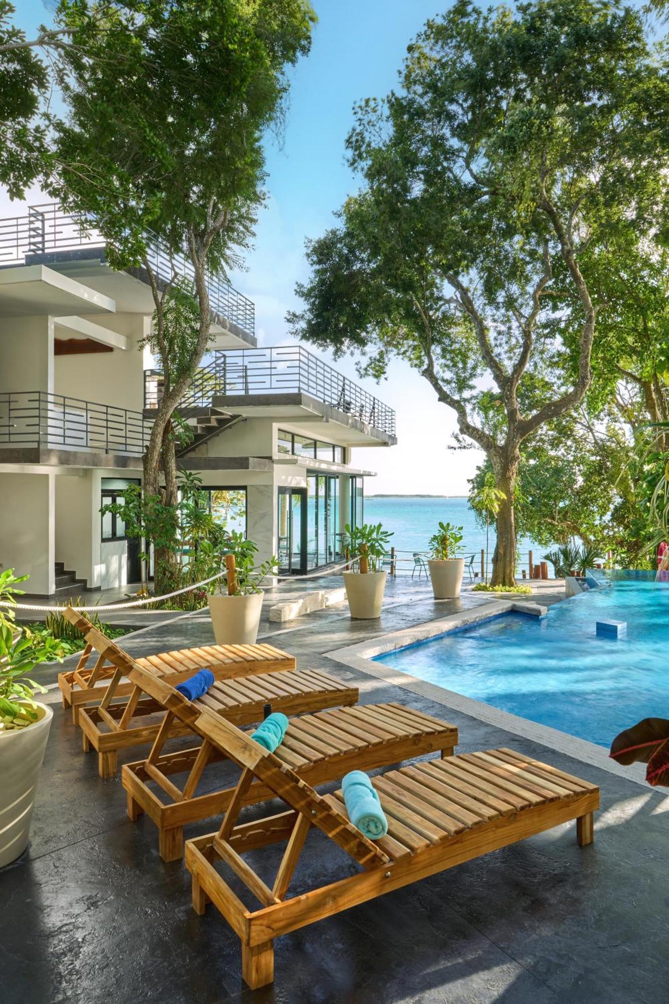 Cristalino Lagoon Front Hotel, Restaurant & Spa Bacalar Exterior foto