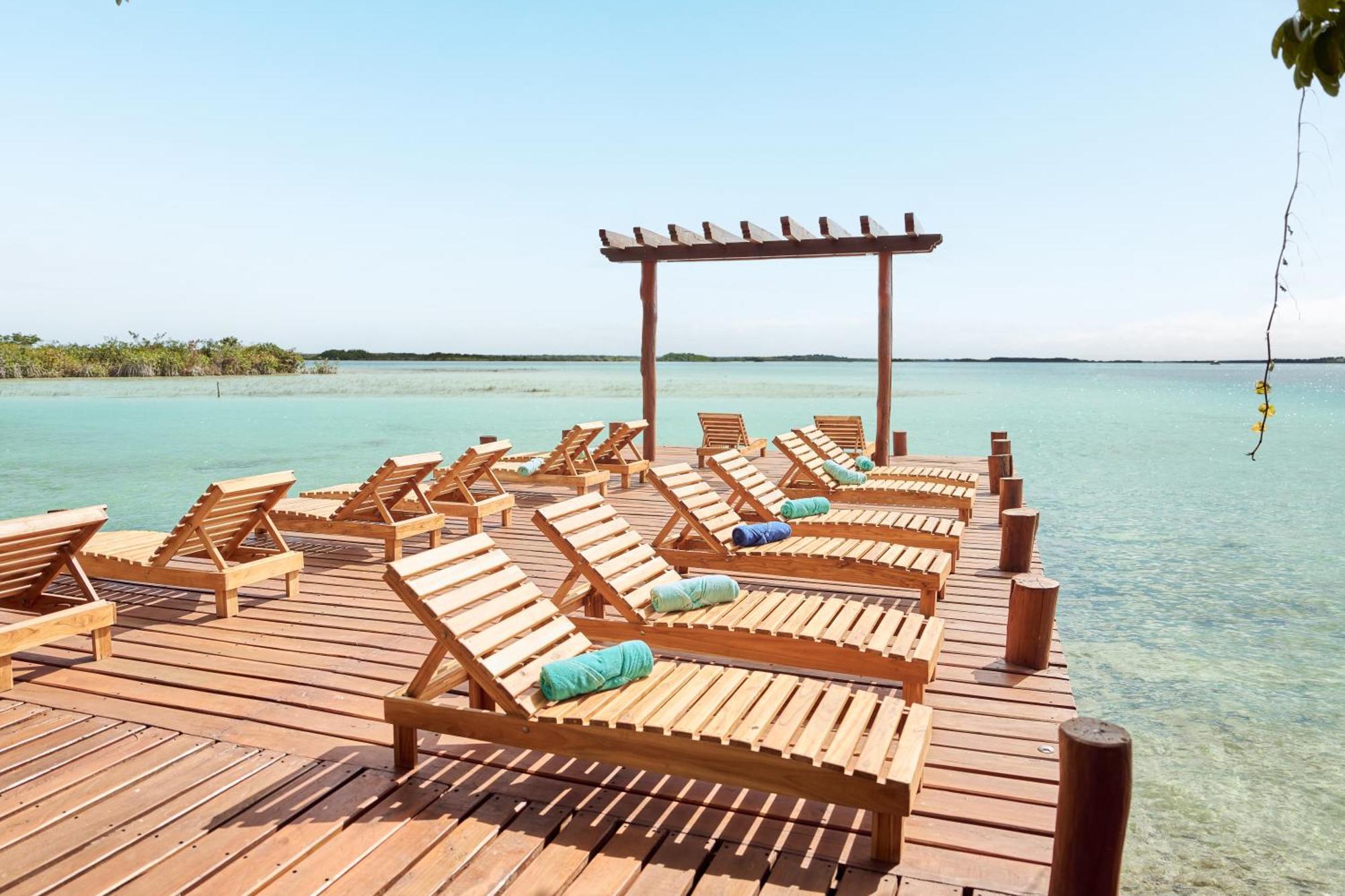 Cristalino Lagoon Front Hotel, Restaurant & Spa Bacalar Exterior foto