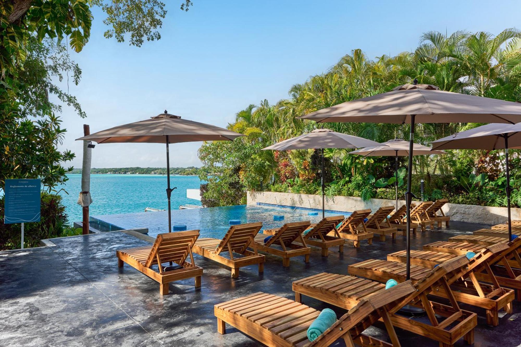 Cristalino Lagoon Front Hotel, Restaurant & Spa Bacalar Exterior foto