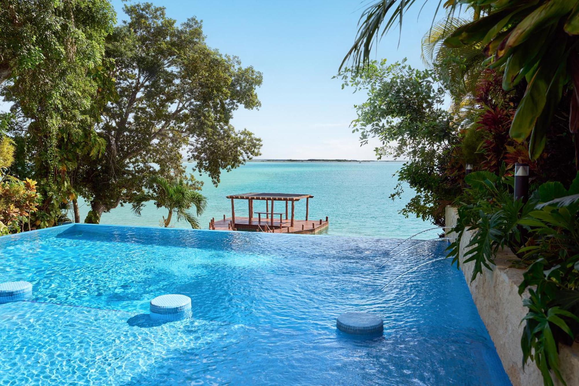 Cristalino Lagoon Front Hotel, Restaurant & Spa Bacalar Exterior foto