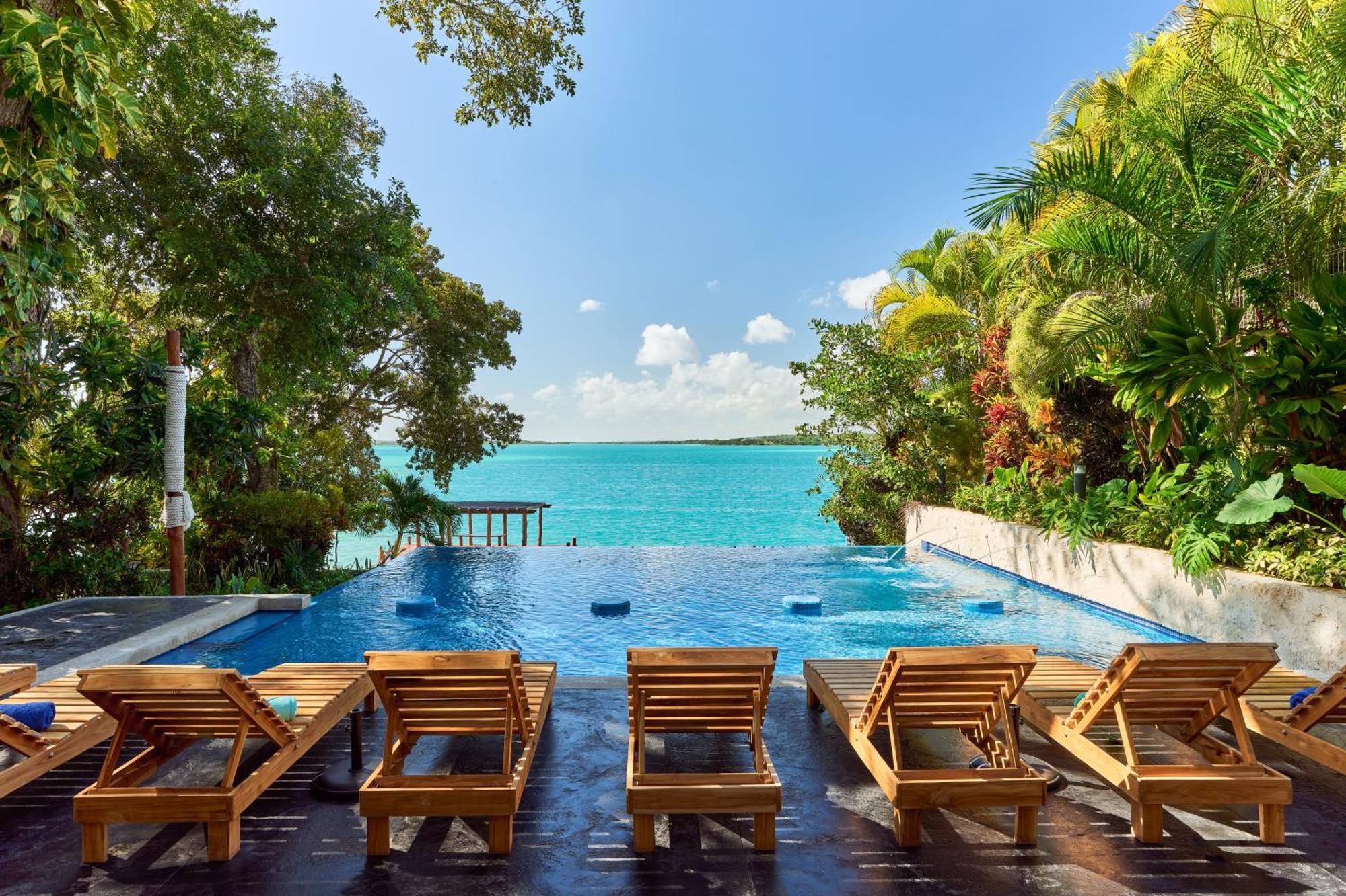 Cristalino Lagoon Front Hotel, Restaurant & Spa Bacalar Exterior foto